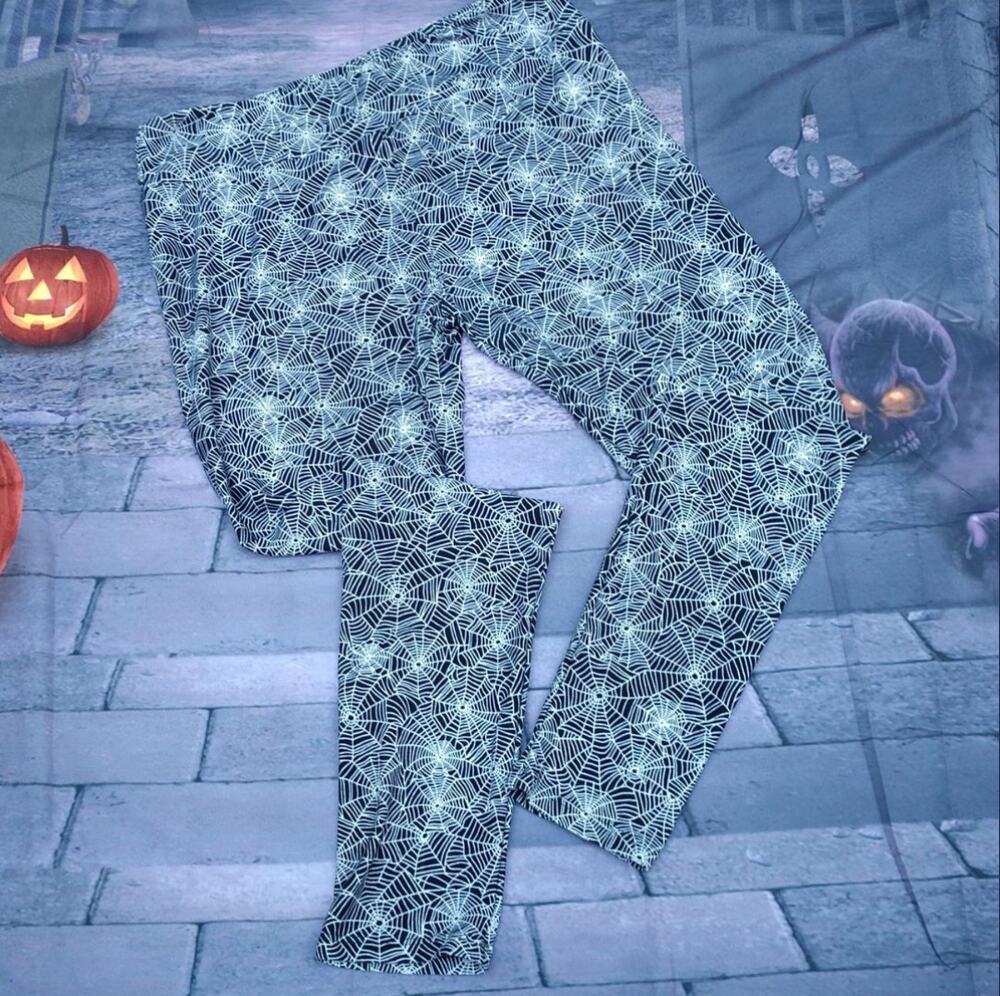 Halloween Goth Spiderweb Leggings size L/XL